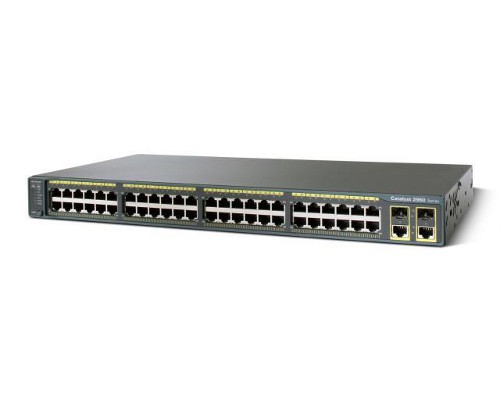 Коммутатор управляемый Cisco Catalyst WS-C2960+48TC-L 48x10/100Base-T / 2xCombo 1000Base-T/SFP Ports