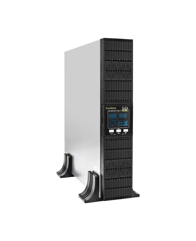 Источник бесперебойного питания ExeGate PowerExpert ULS-3000 Online 3000VA/3000W, LCD, Rackmount 2U/Tower, 6xC13 , RS232, USB, SNMP-slot