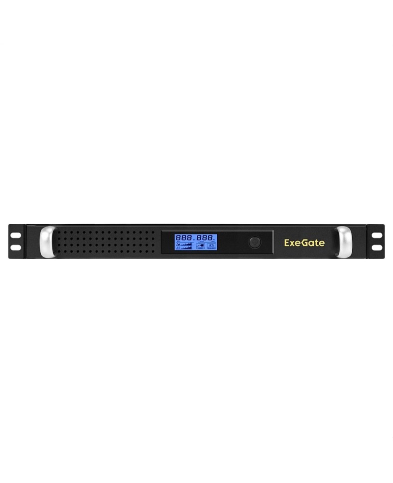 Источник бесперебойного питания ИБП ExeGate ServerRM UNL-1000 1000VA/600W, LCD, AVR, Rackmount 1U, 6*C13, USB