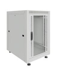 Шкаф напольный 19", 22U, 600х1000x1150мм, стеклянная дверь, серый Шкаф напольный 19", 22U, 600х1000x1150мм, стеклянная дверь, серый