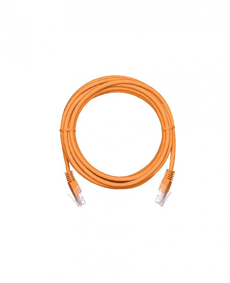 Патч-корд NETLAN UTP 5e кат. медь 2,0 м оранжевый