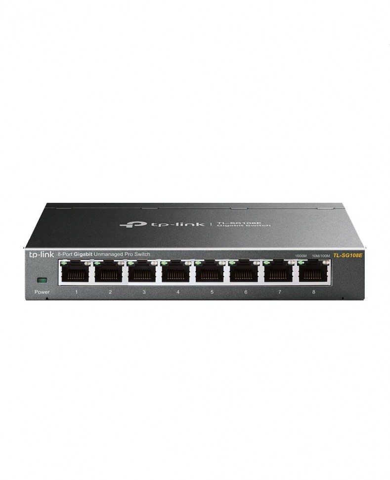 Коммутатор гигабитный управляемый TP-LINK TL-SG108E с 8 портами 10/100/1000Base-T