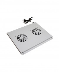 Вентиляторный модуль потолочный NTSS-FAN2/600 ПРЕМИУМ 2 вентилятора для напольных шкафов с глубиной 600 мм, серый