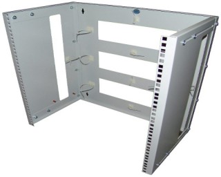 Кронштейн телекоммуникационный настенный 12U, регулируемая глубина 300-450 мм