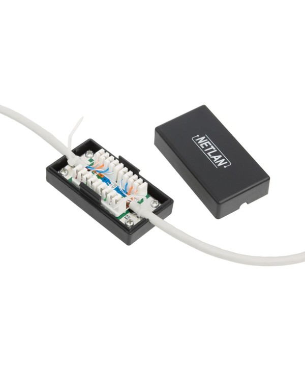Кабельный соединитель NETLAN IDC-IDC, Кат.5e (Класс D), 100МГц, KRONE, T568A/B, неэкранированный, черный