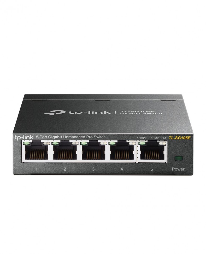 Коммутатор гигабитный управляемый TP-LINK TL-SG105E с 5 портами 10/100/1000Base-T