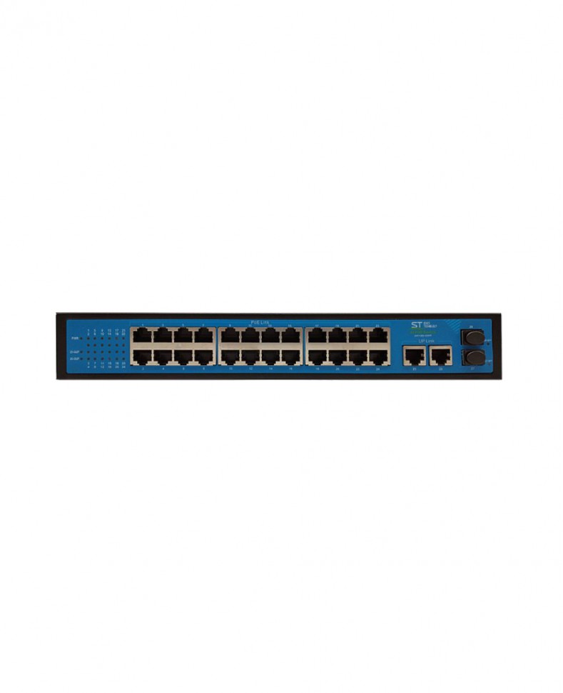 Коммутатор гигабитный ST-S242POE (24G/2G/2S/340W/A) PRO с 24 портами 10/100/1000BASE-TX PoE+, 2 портами 10/100/1000Base-TX и 2 портами 100/1000Base-X 