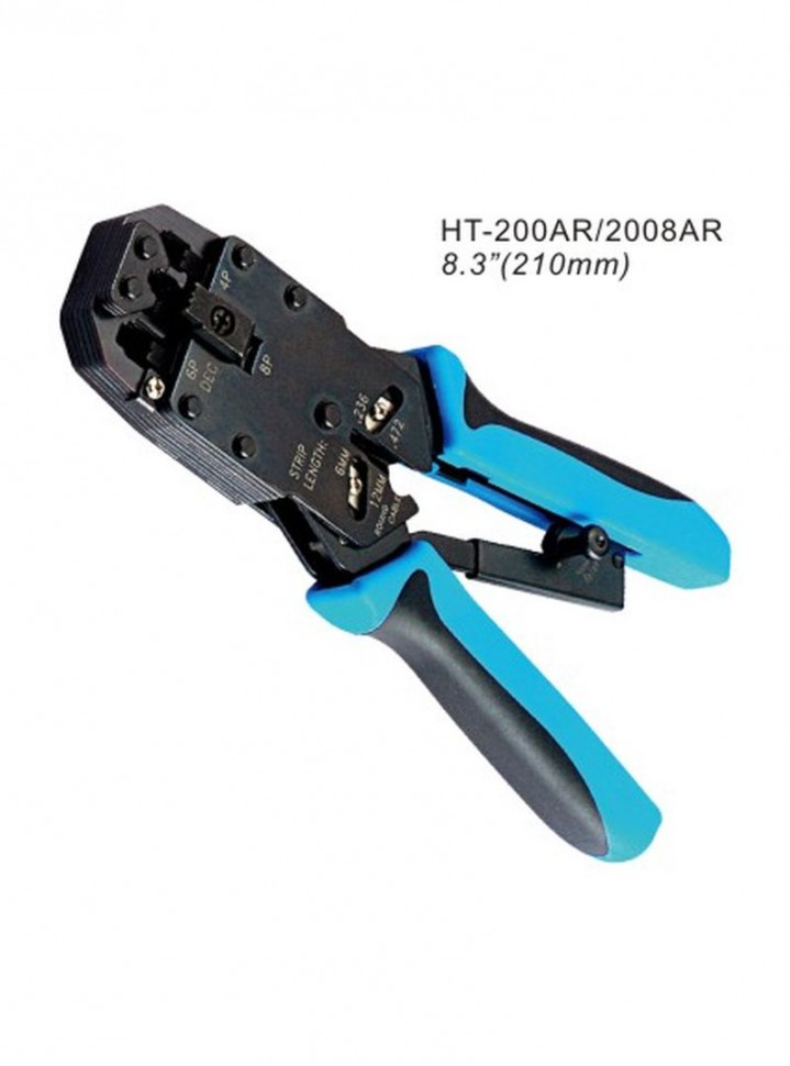 Обжимной инструмент HT-2008AR 8p8c(RJ-45), 6p6c(RJ-12), 6p4c(RJ-11), 4p4c(RJ-9) , Hanlong