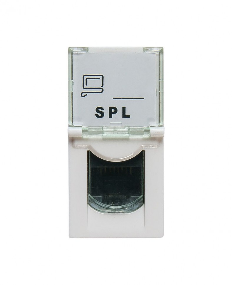 Розетка информационная UTP 1хRJ45 22,5х45 cat5e SPL