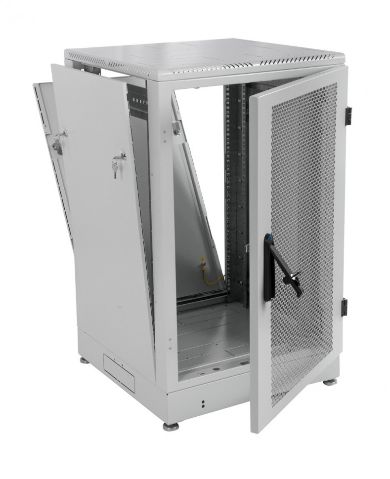 Шкаф телекоммуникационный напольный 24U (600 × 800) дверь перфорированная