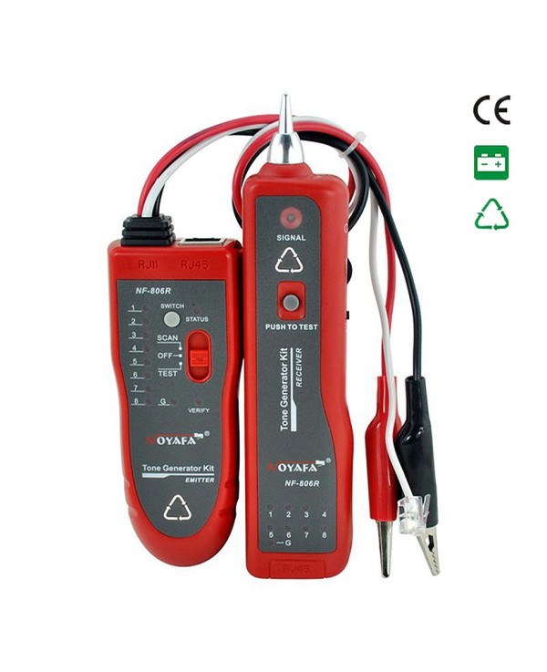 Сетевой кабельный тестер витой пары - трассоискатель NF-806R (LAN RJ-45, RJ-11)