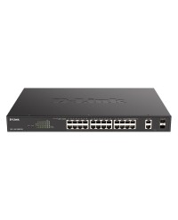 Коммутатор гигабитный управляемый D-Link DGS-1100-26MPPV2  с 24 портами 10/100/1000Base-T и 2 комбо-портами 1000Base-T/SFP (порты 1-24 PoE 802.3af/at, порты 21-24 PoE 802.3bt, PoE-бюджет 525 Вт)