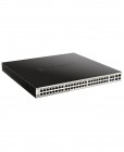 Коммутатор гигабитный управляемый D-Link DGS-1210-52MP/F с 48 портами 10/100/1000Base-T с поддержкой РоЕ и 4 комбо-портами 100/1000Base-T/SFP
