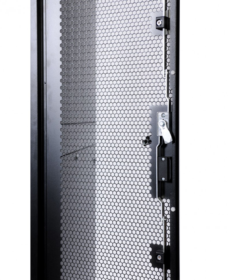 Шкаф серверный ПРОФ напольный 42U (800x1200) дверь перфор., задние двойные перфор., черный, в сборе