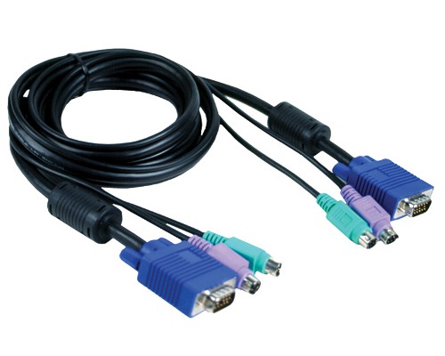 Кабель KVM D-Link DKVM-CB для подключения клавиатуры, мыши и монитора, длина 1,8 м