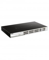 Коммутатор гигабитный управляемый D-Link DGS-1210-28P с 24 портами 10/100/1000Base-T с поддержкой PoE и 4 комбо-портами 100/1000Base-T/SFP