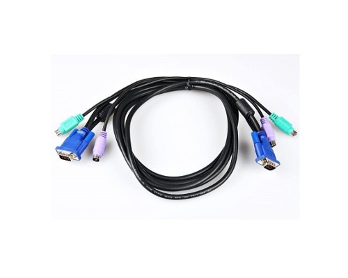 Кабель KVM D-Link DKVM-CB3 для подключения клавиатуры, мыши и монитора, длина 3 м