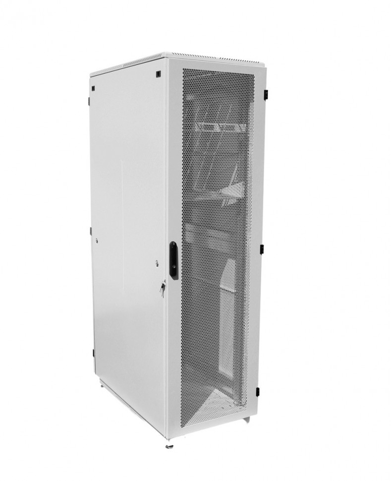 Шкаф телекоммуникационный напольный 42U (800 × 800) дверь перфорированная
