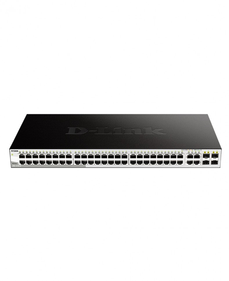 Коммутатор гигабитный управляемый D-Link DGS-1210-52 с 48 портами 10/100/1000Base-T и 4 комбо-портами 100/1000Base-T/SFP