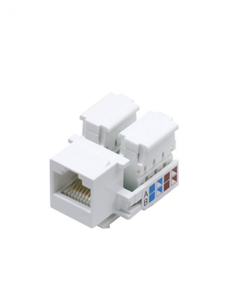 Модуль Keystone RJ-45 (8P8C), кат.6, DUAL IDC, 90°, белый Модуль Keystone RJ-45 (8P8C), кат.6, DUAL IDC, 90°, белый