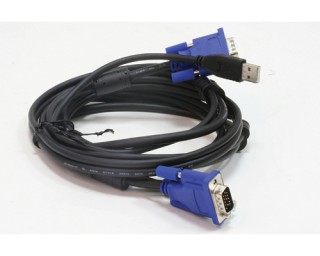 Кабель KVM D-Link DKVM-CU5 для подключения клавиатуры, мыши и монитора, длина 4,5 м
