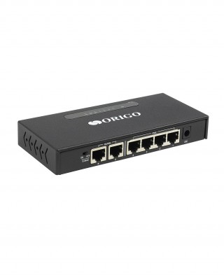 Коммутатор неуправляемый ORIGO OS1206P/60W/A1A с 4 портами 10/100BASE-TX PoE+ и 2 портами 100Base-TX, PoE-бюджет 60 Вт, корпус металл