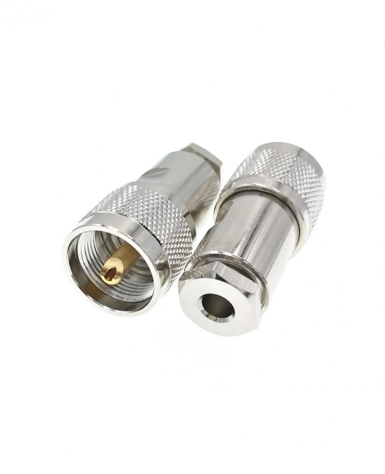 Разъем UHF(male) PL259 прижимной для кабеля RG-58