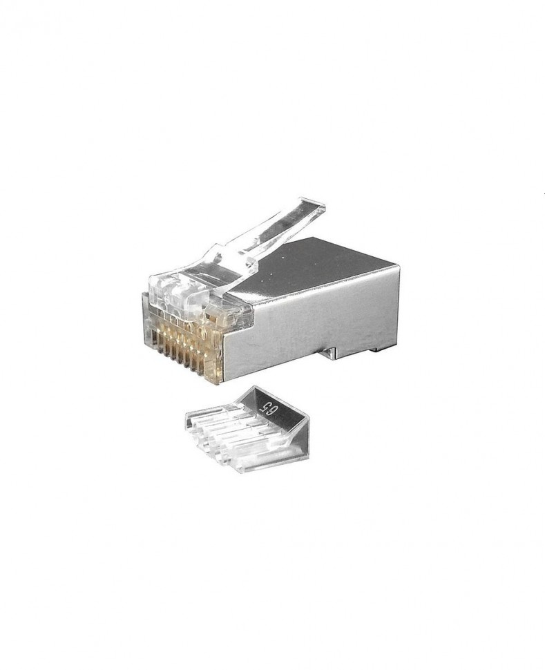 Коннектор RJ-45 (8P8C) кат.6 экранированный со вставкой Коннектор RJ-45 (8P8C) кат.6 экранированный со вставкой