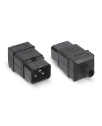 Разъем питания, гнездо IEC С20 250V/16A на кабель, черный