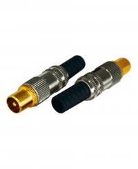 Разъем штекер TV никель Gold