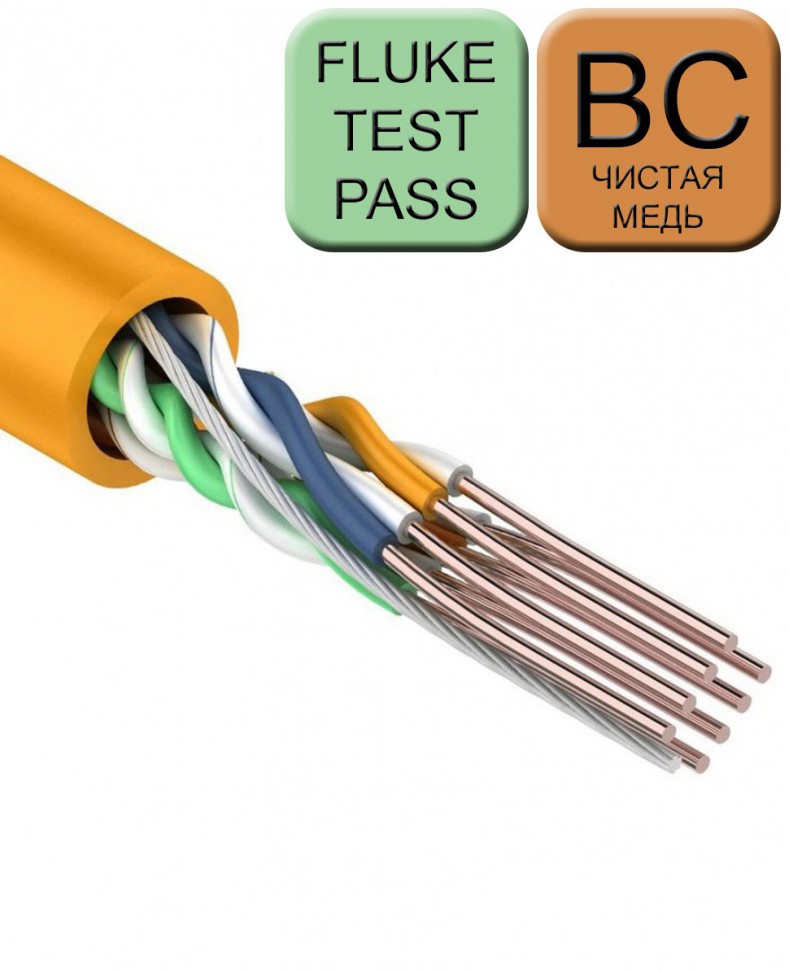 Кабель NIKOLAN U/UTP витая пара категории 5e, 4 пары, 24AWG, BC (чистая медь), внутренний, LSZH нг(А)-HFLTx, красный