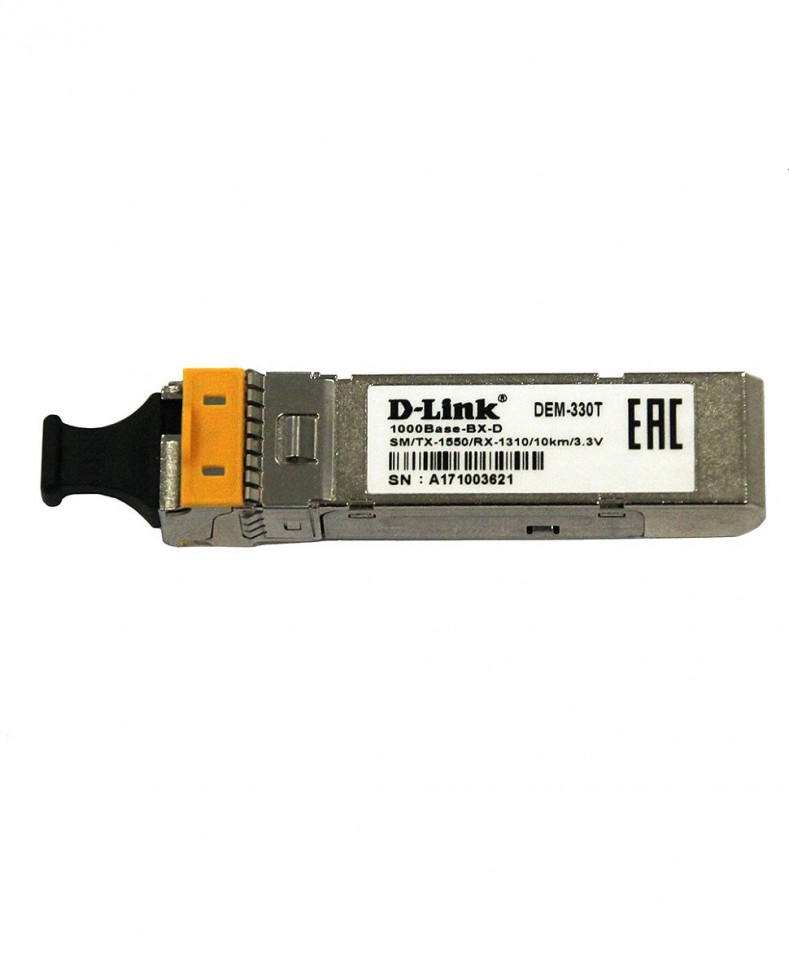 Модуль SFP D-Link 330T/10KM/A1A 1000Base-BX-D, WDM (Tx: 1550 nm, Rx:1310 nm) до 10км