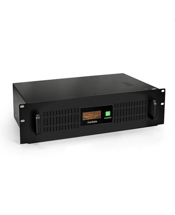 ИБП Exegate Power RM Smart UNL-1500 LCD 1500VA, Black, 2U, 3 евророзетки, USB		