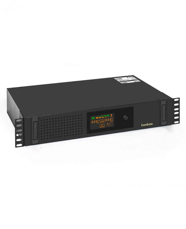 ИБП ExeGate ServerRM UNL-800.LCD 800VA, Black, 2U 2*Schuko+3*C13, USB