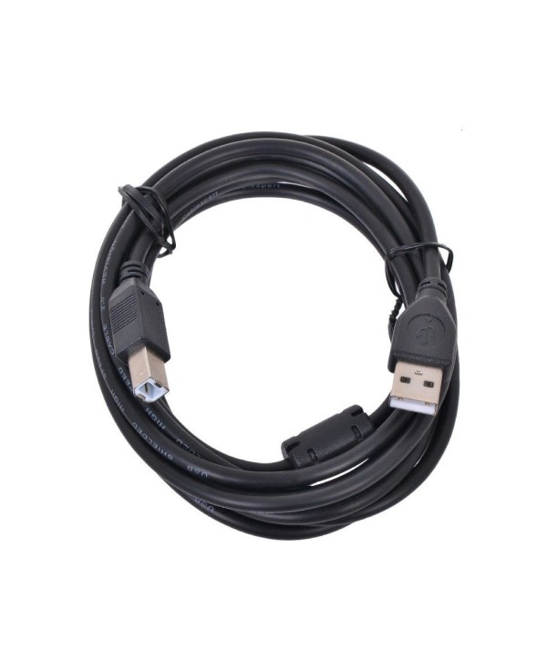Кабель соединительный Bion USB 2.0 Am-Bm, позолоченные контакты, ферритовые кольца, 3м, черный