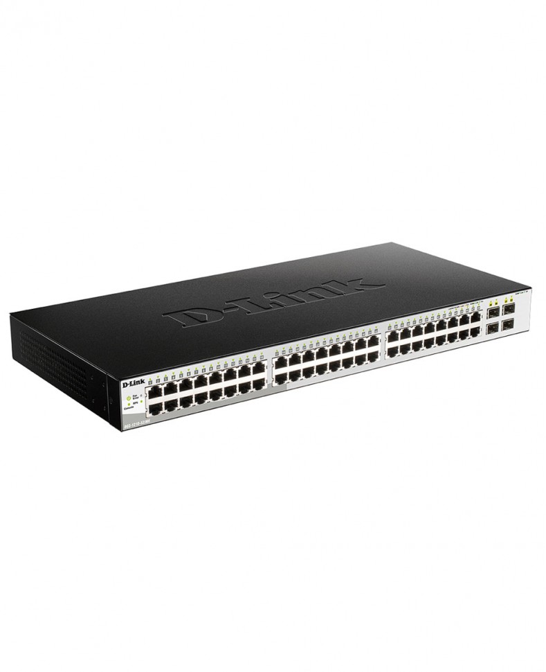 Коммутатор гигабитный управляемый D-Link DGS-1210-52/ME с 48 портами 10/100/1000Base-T и 4 портами 1000Base-X SFP