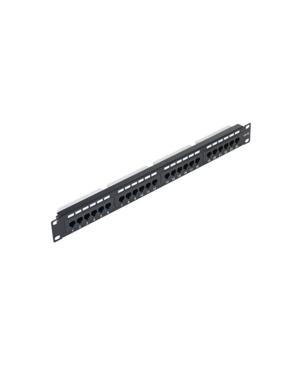 Патч-панель NETLAN UTP 24 порта, RJ45, 5e, 19" 1U, Dual IDC