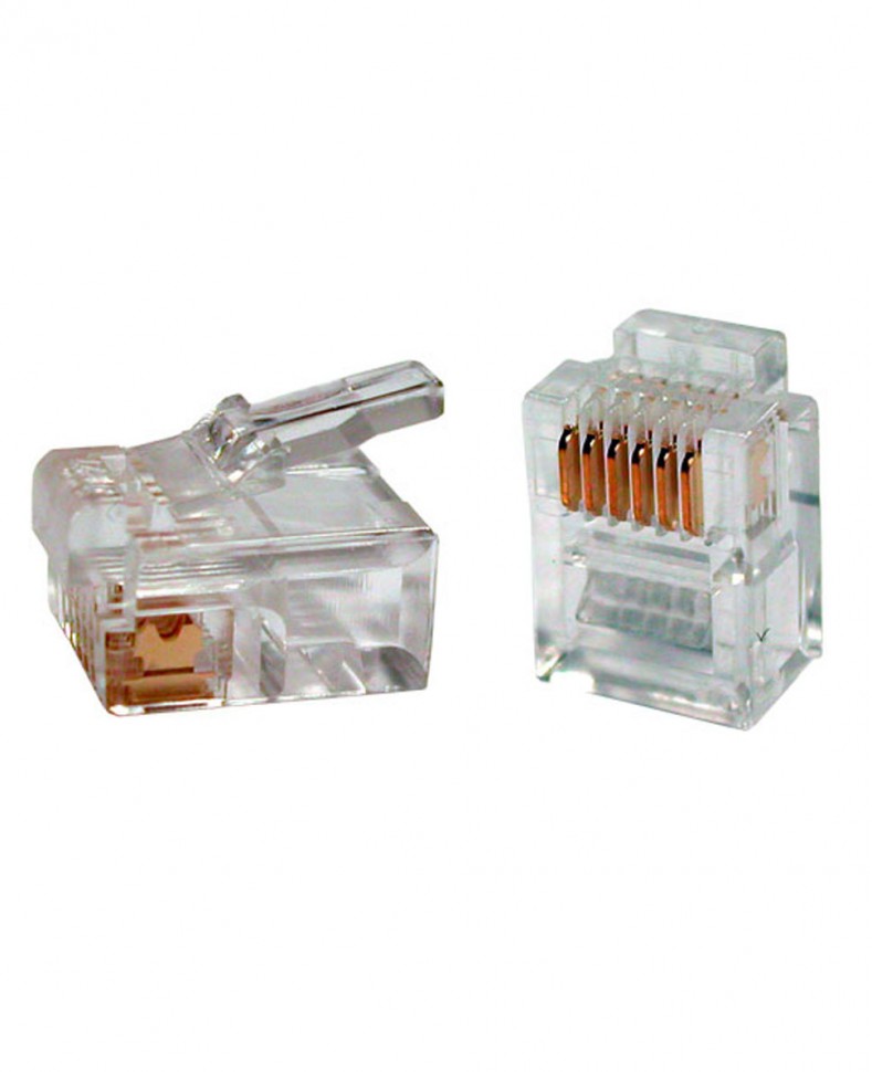 Коннектор RJ-12 (6P6C) кат.3 телефонный