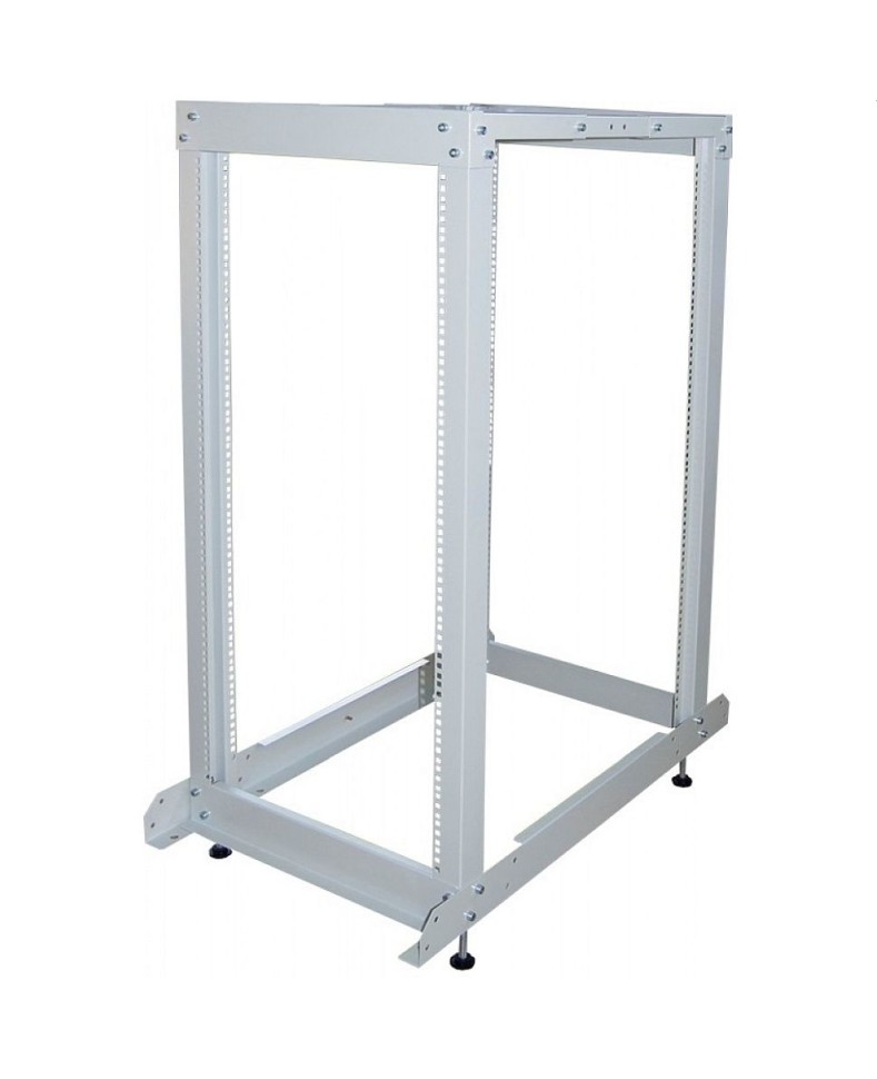 Стойка двухрамная 19" 24U, 600x400-750x1243мм, раздвижная, серая