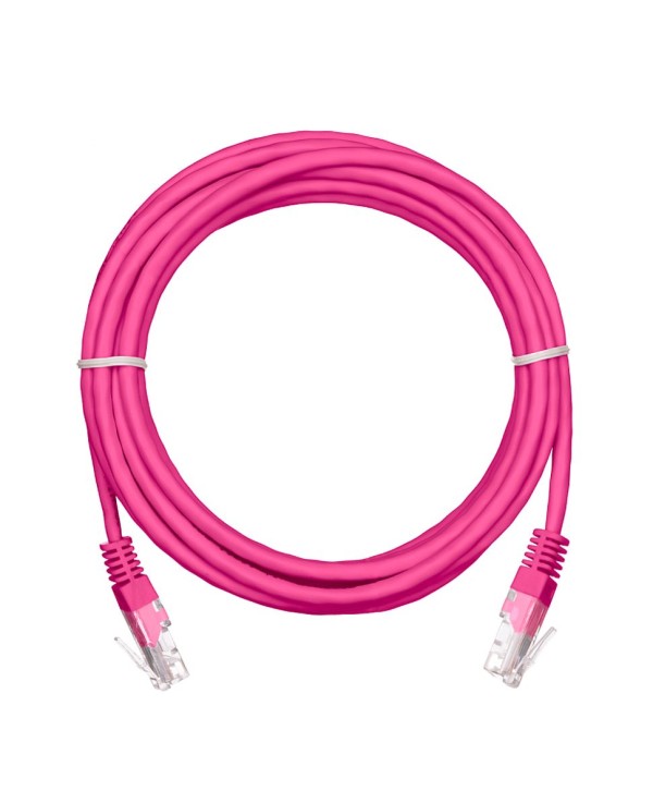 Патч-корд NETLAN UTP 5e кат. медь 1,0 м розовый