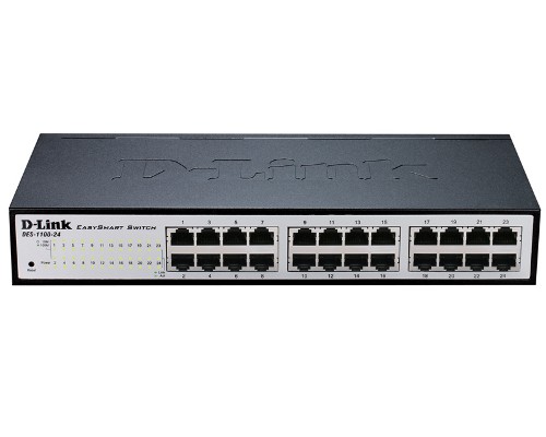 Коммутатор управляемый D-Link DES-1100-24 EasySmart с 24 портами 10/100Base-TX