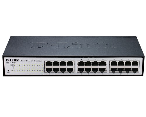 Коммутатор управляемый D-Link DES-1100-24 EasySmart с 24 портами 10/100Base-TX