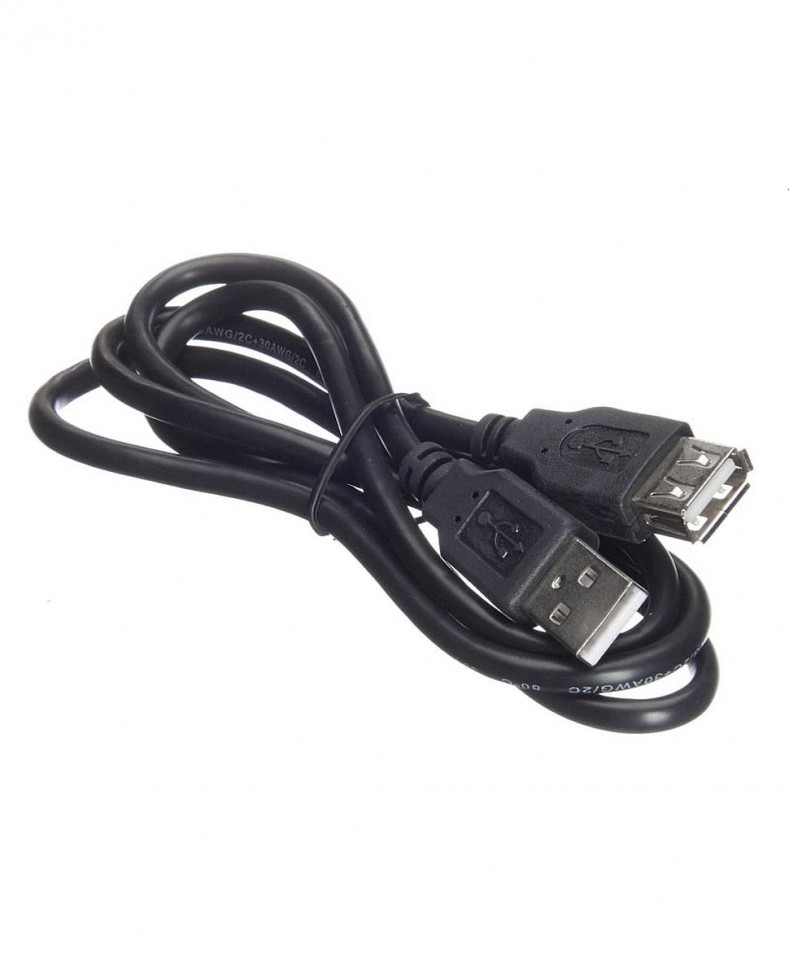 Кабель удлинительный Netko USB 2.0 Am-Af, 1м, черный