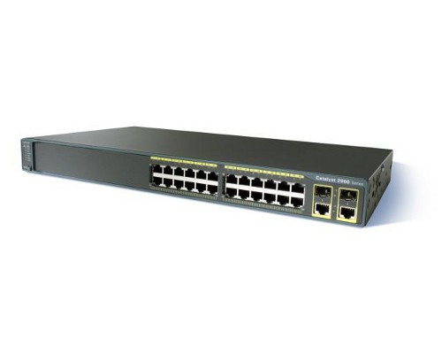 Коммутатор управляемый (L2) Cisco Catalyst WS-C2960-24TC-S 24x10/100Base-T / 2xCombo 1000Base-T/SFP Ports