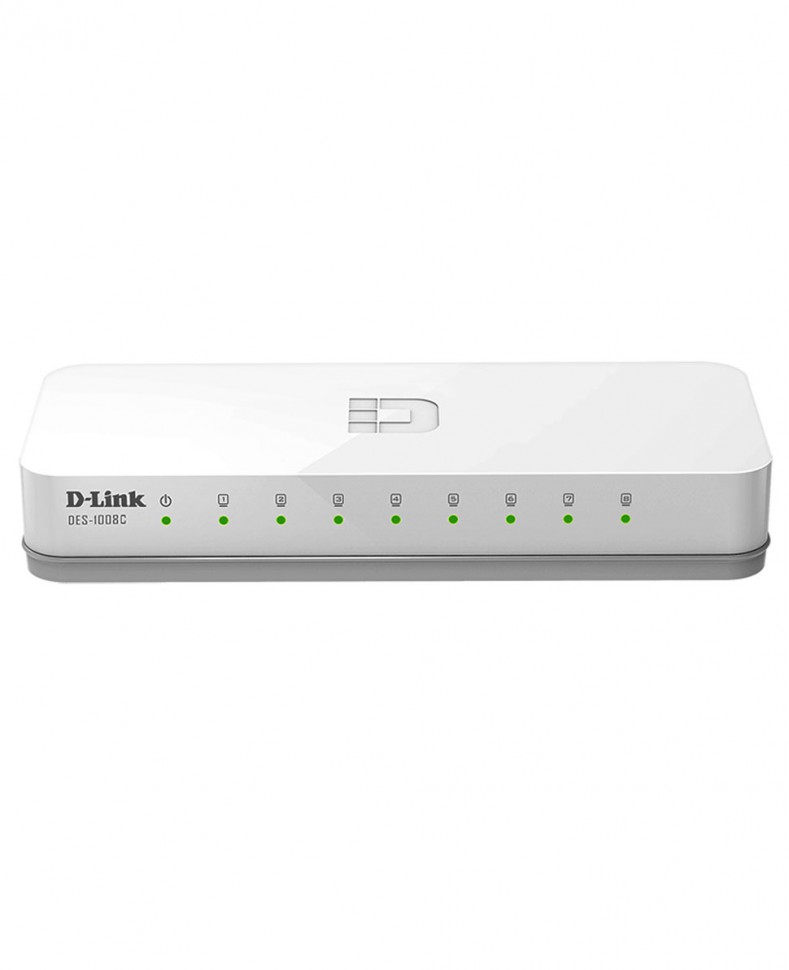 Коммутатор неуправляемый D-Link DES-1008C с 8 портами 10/100Base-TX