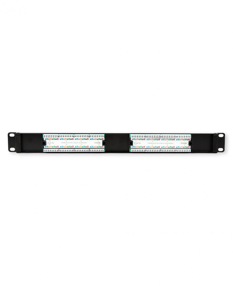 Патч-панель KRAULER 19" кат.5e 1U 16 портов RJ45 dual IDC