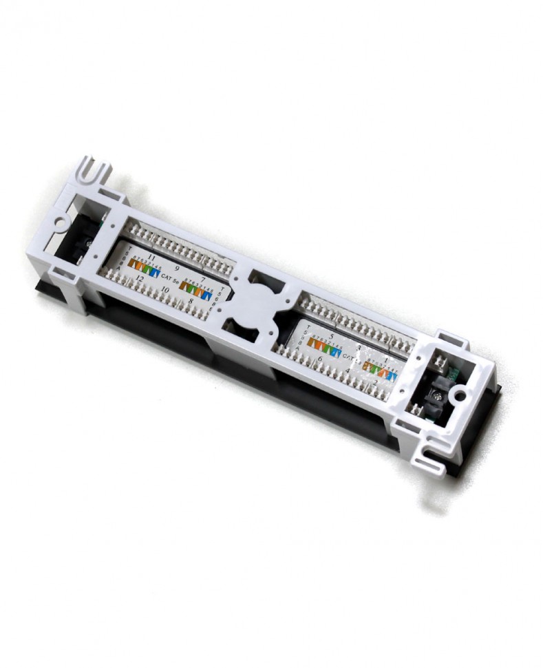 Патч-панель настенная Netko UTP 12 портов, RJ45, 5e, dual IDC
