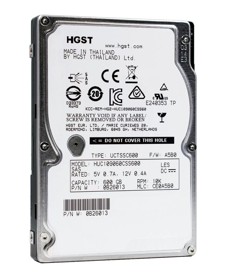 Жесткий диск HGST 600GB 2.5" (SFF) SAS