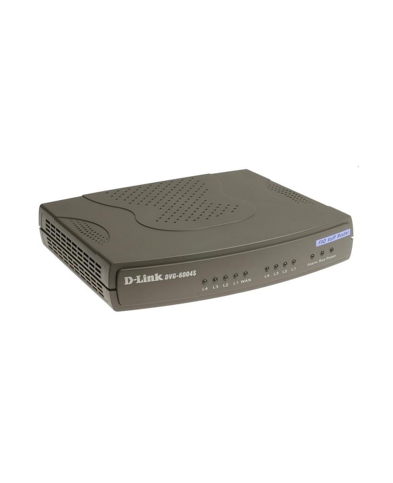 Голосовой шлюз D-Link DVG-6004S с 4 портами FXO, 1 портом WAN 10/100Base-TX, 4 портами LAN 10/100Base-TX