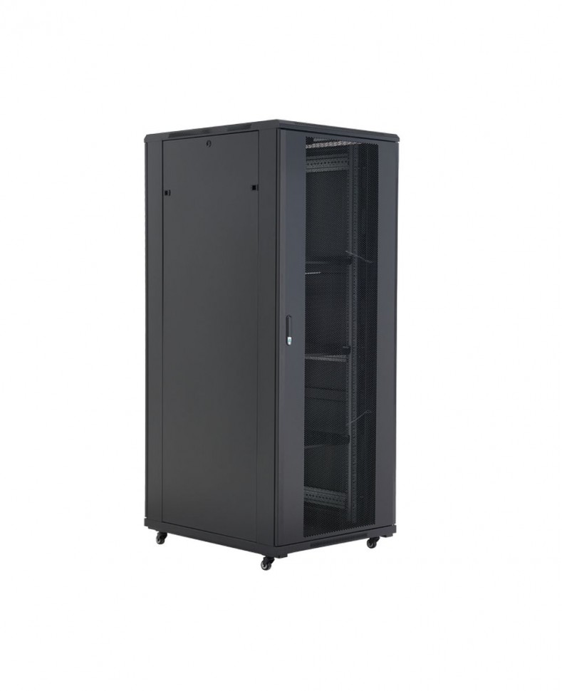 Шкаф напольный FS8042 19", 42U, 800х1000x2055мм, стекл. дверь, чёрный Шкаф напольный FS8042 19", 42U, 800х1000x2055мм, стекл. дверь, чёрный